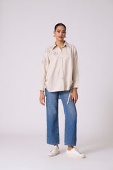 Ian Applique Shirt - Sand